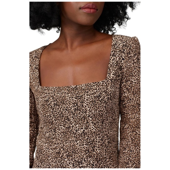 Flynn Skye Maiden Mini Dress Long Sleeve Leopard Animal Print in Size S or M - Picture 4 of 5